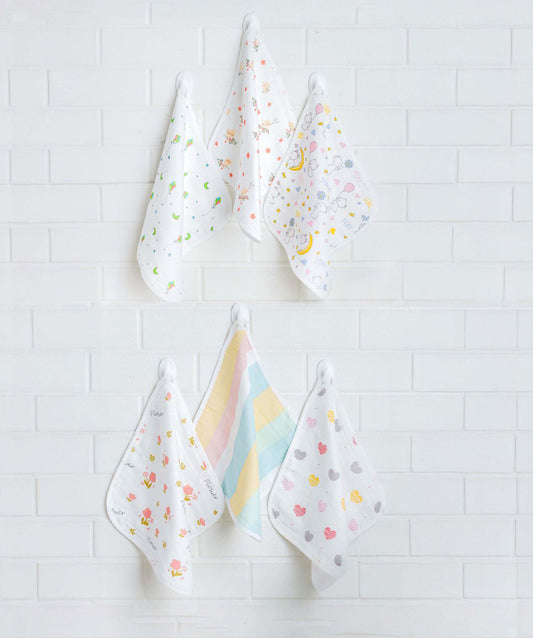Muslin Wash Cloth Assorted (Any 2 prints) 2 Pcs Pack Combo 3