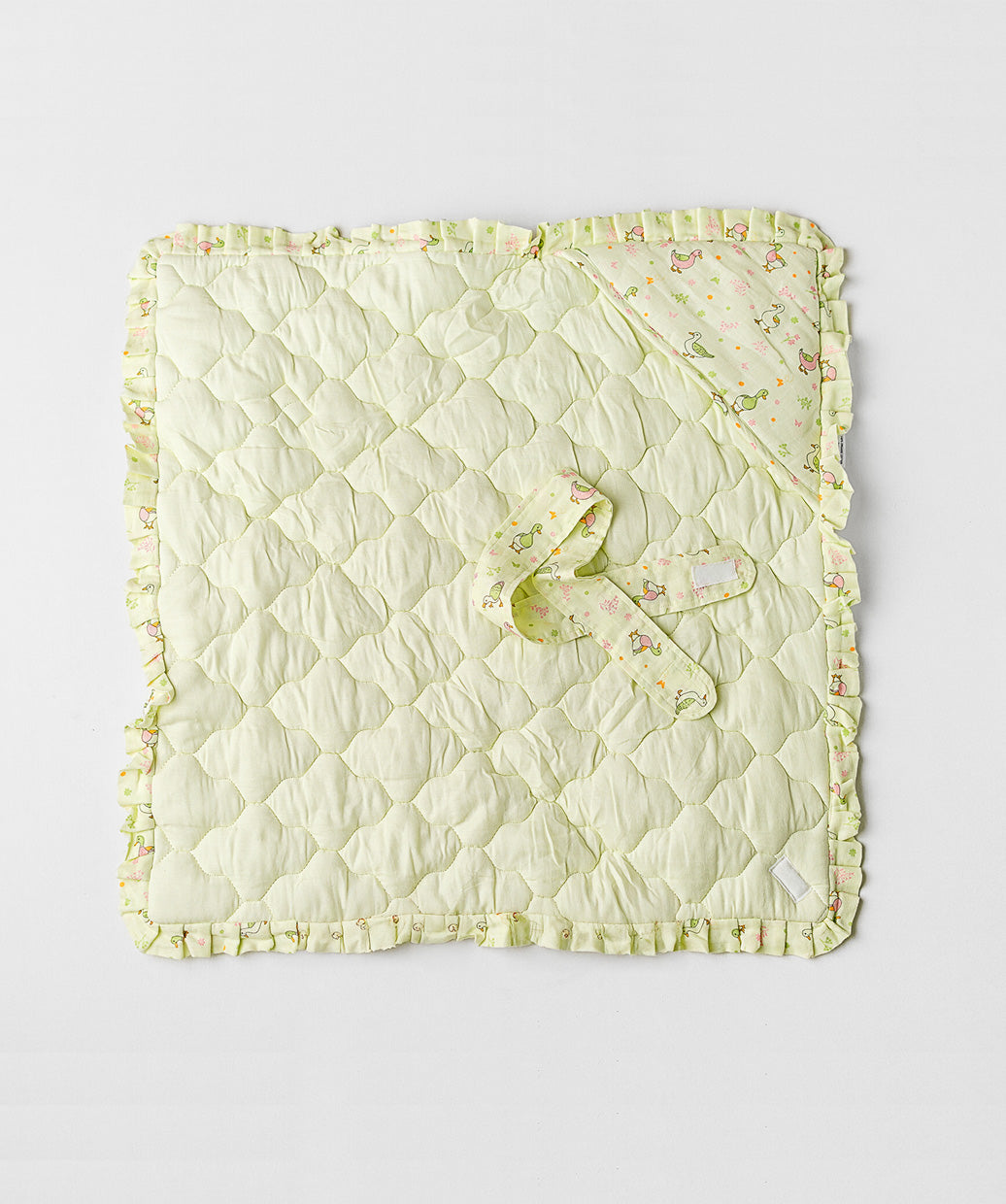 Muslin Lime Cream Runner Duck Baby Wrap Bed