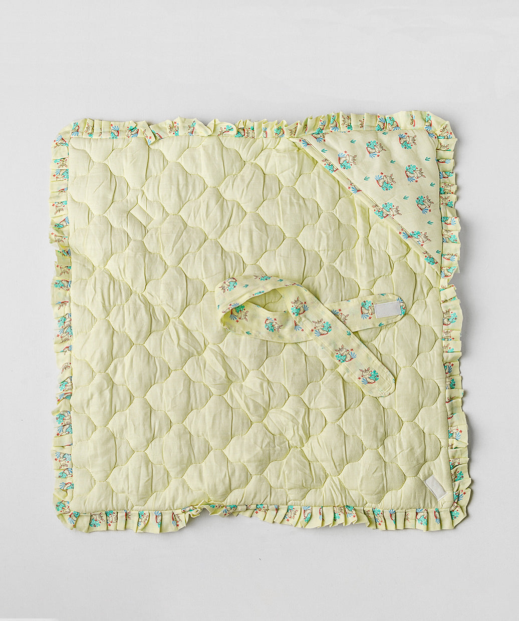 Muslin Yellow Zippy Zibra Baby Wrap Bed