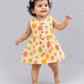 Muslin Front Open Sleeveless Frock - Vanilla Petals