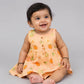 Muslin Front Open Sleeveless Frock - Apricot Sherbet Fujis