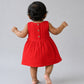 Muslin Bubble Crinkle Grace Frock - Carmine