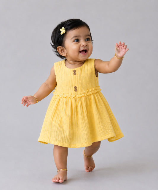 Muslin Bubble Crinkle Grace Frock - Crayola