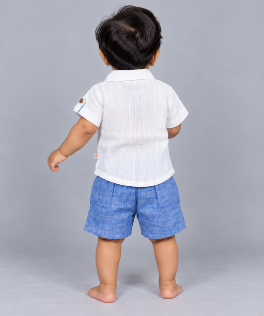Muslin Lycra Pocket Prince - Cobalt Blue