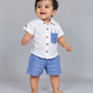 Muslin Lycra Pocket Prince - Cobalt Blue