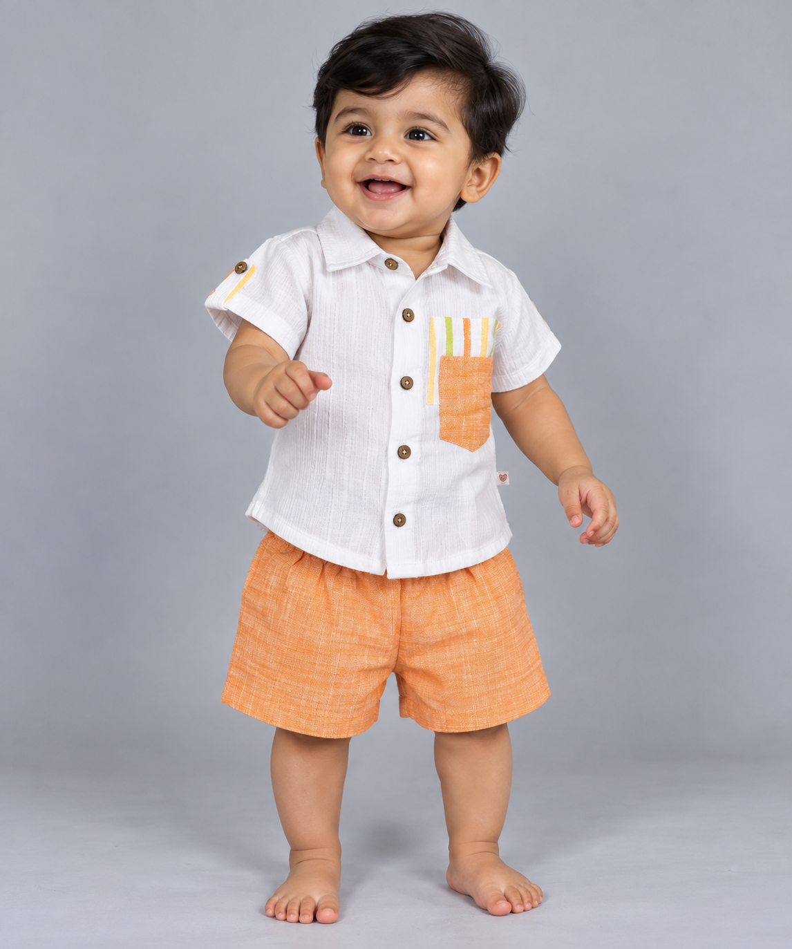 Muslin Lycra Pocket Prince - Pumpkin Orange