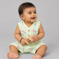 Muslin Jabla-Shorts Set Sleeveless - Lime Cream Anthurium