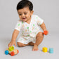 Vanilla Bunny Kite White Base Muslin Jabla Shorts Set Half Sleeve