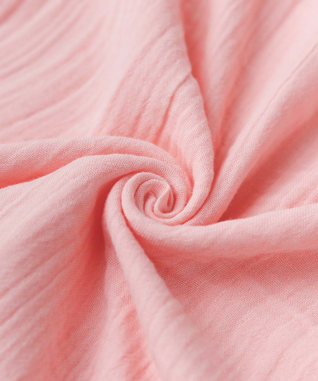 Muslin Bubble Crinkle Hooded Blanket - Flamingo Pink (Kitty)