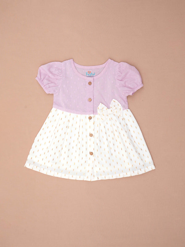 FIRSITN Lurex Dobby Frock - Shimmer Fragrant Lilac