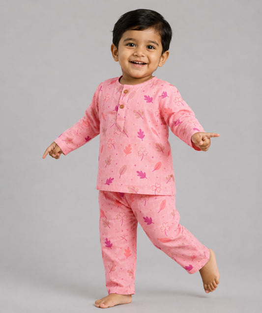Muslin Pyjamas Set - Melon Pink Maple