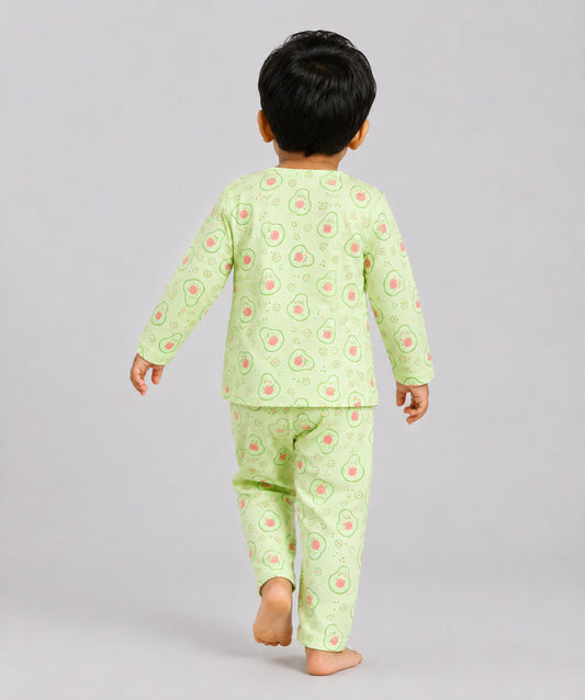 Muslin Pyjamas Set - Fluo Green Avocado