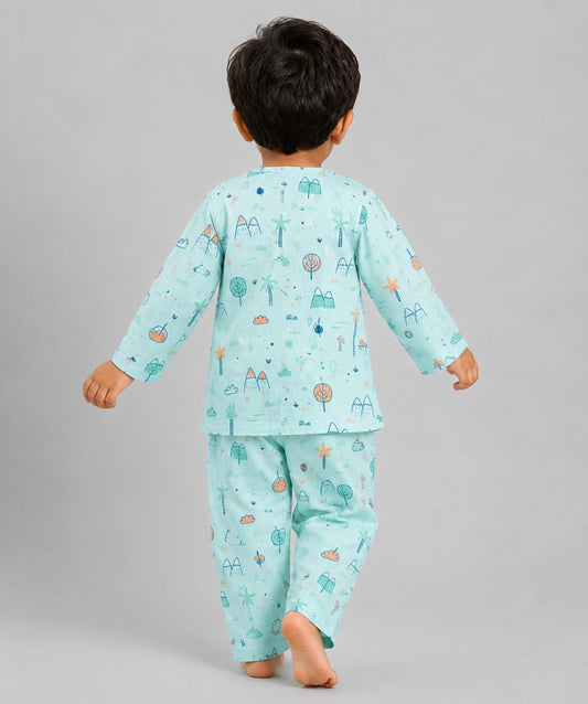 Muslin Pyjamas Set - Mint Cliff