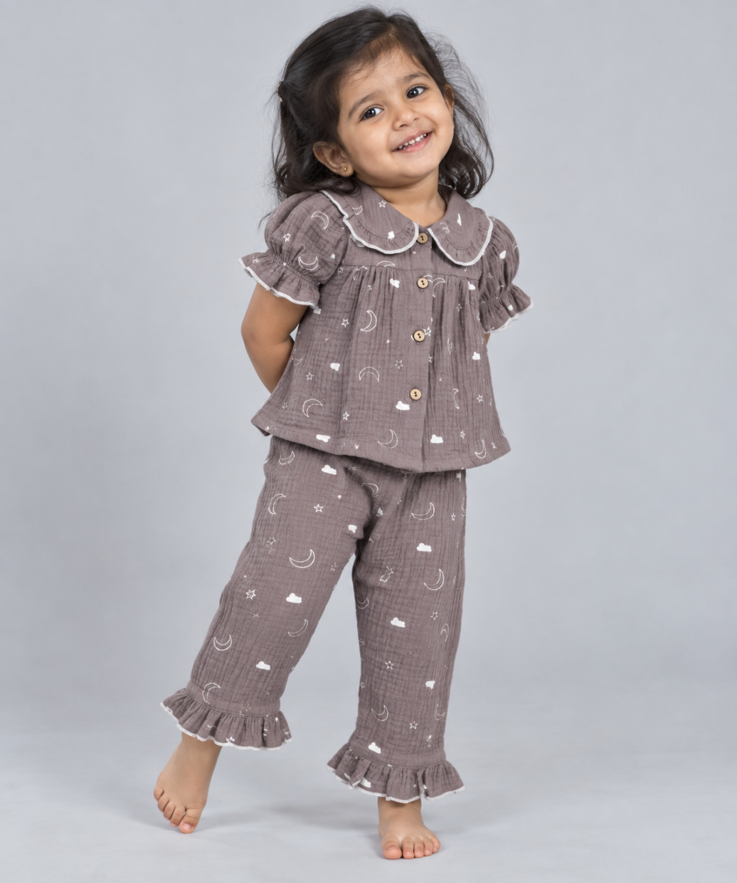 Muslin Bubble Crinkle Night Pyjamas