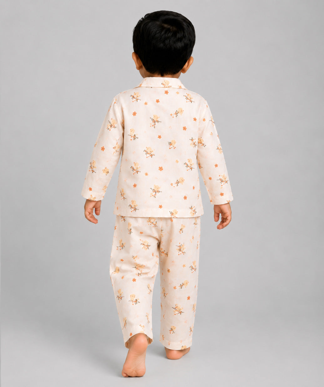 Muslin Night Suit - Vanilla Humming Bird