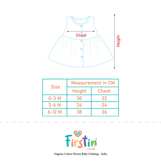 Swiss Dobby Sleeveless Casual Frock - Apricot Sherbet